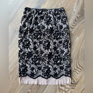 ZARA Nude/Black Lace Skirt